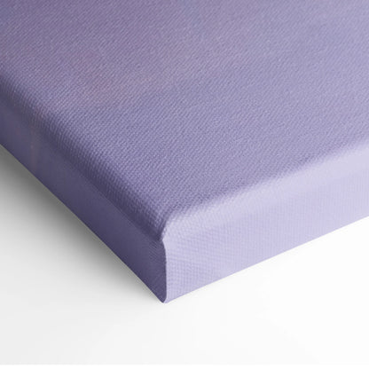 Ford Mustang Shelby GT500 inspired purple canvas art with textured woven surface and raised edges for bedroom decor