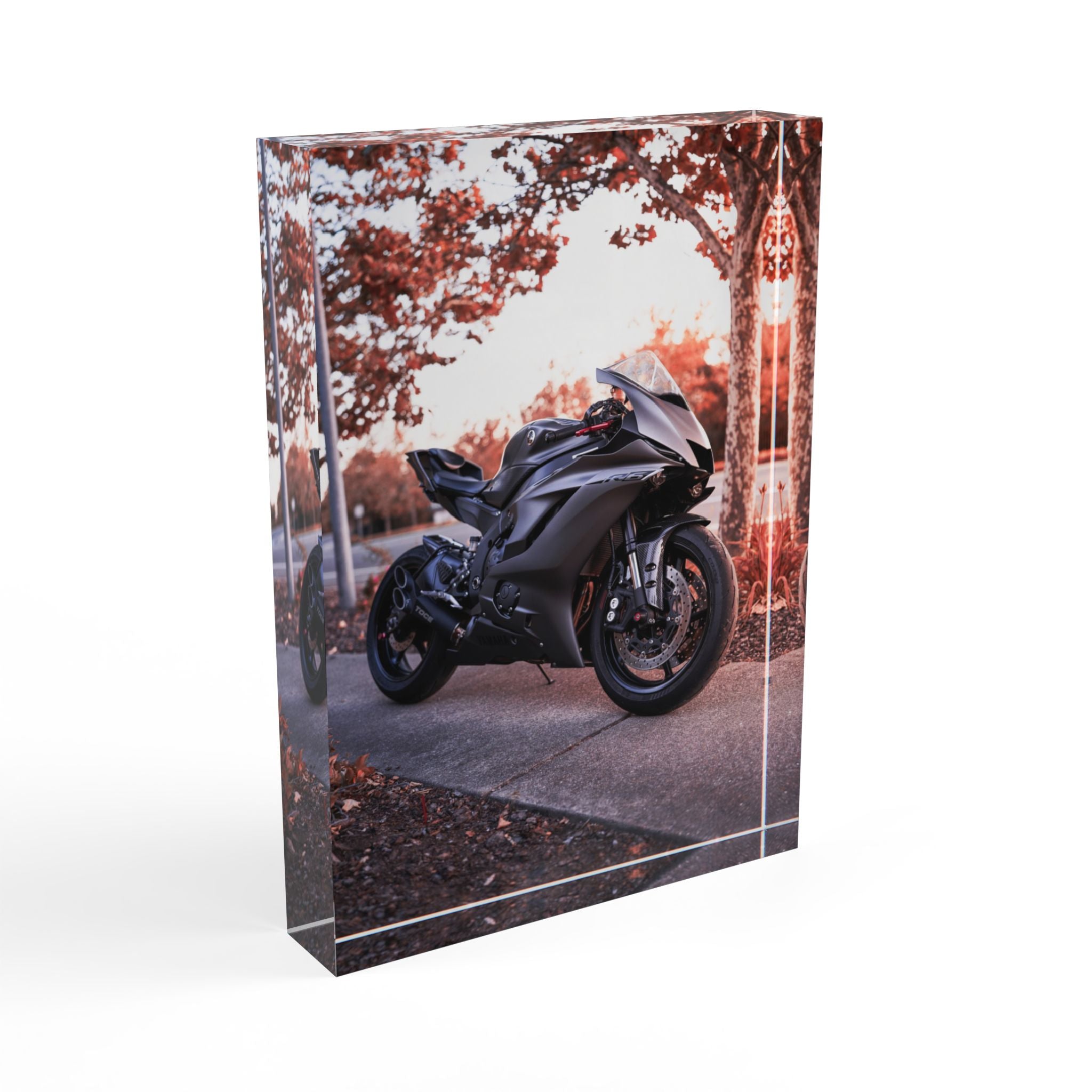 Yamaha R6 Motorcycle Acrylic Photo Block #002 - Throttle Designs