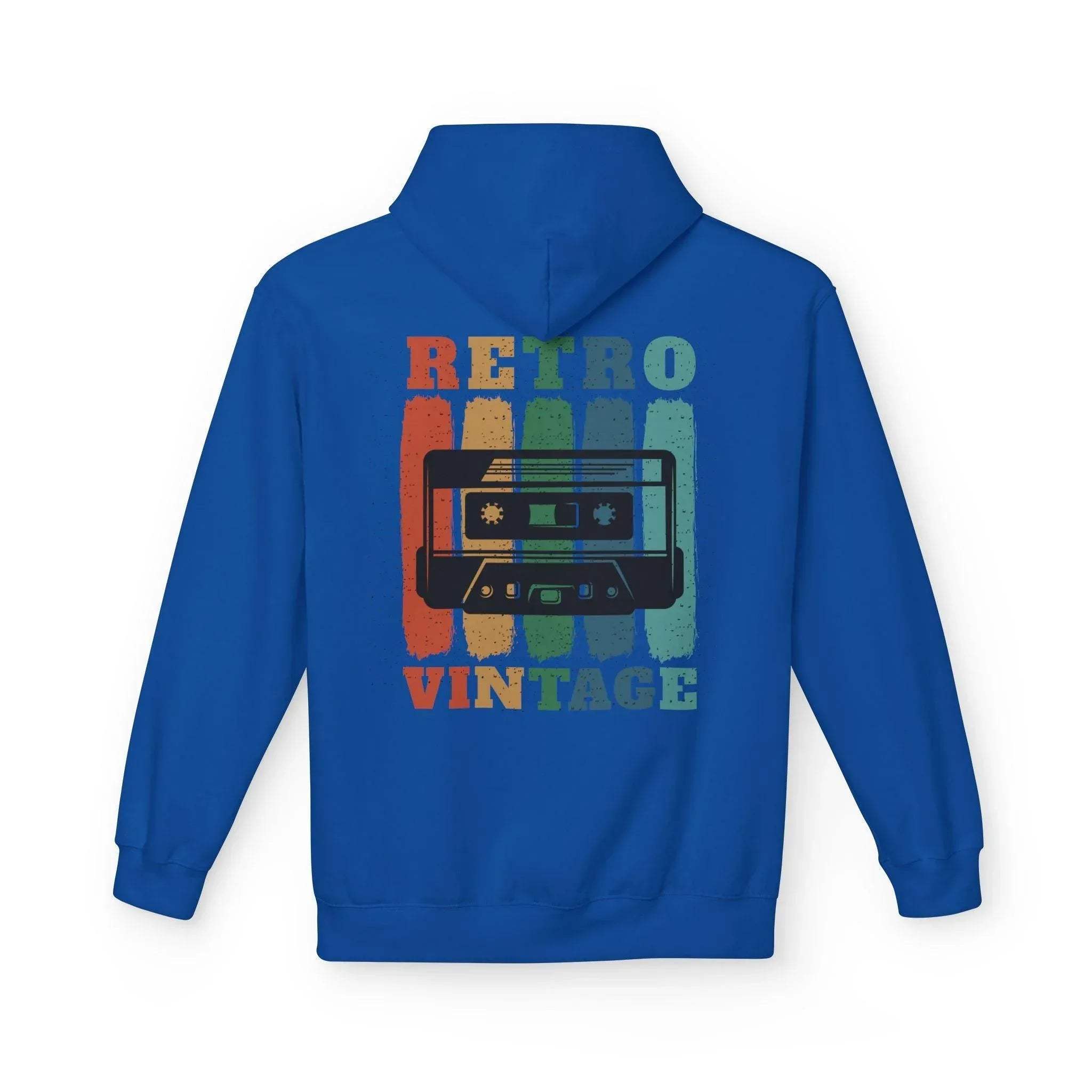 Cozy Retro Vibes: Premium Vintage Cassette Fleece Hoodie