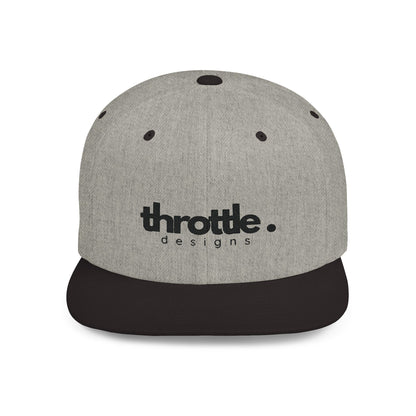 Premium Logo Flat Bill Snapback - Throttle Designs