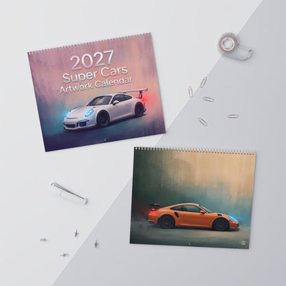 2027 Super Cars Artwork Calendar | Exotic Sports Car Wall Calendar