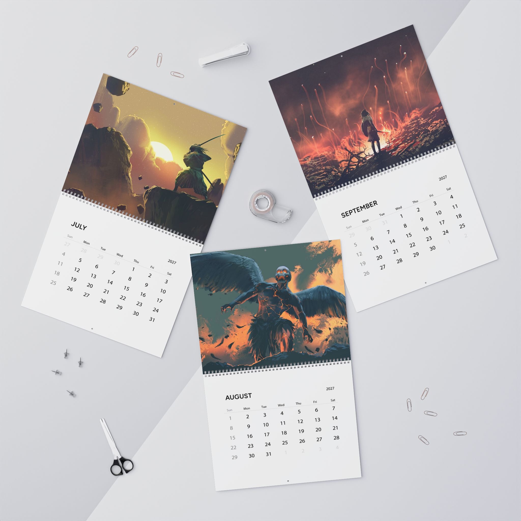 2027 Fantasy Character Wall Calendar – Mystical Artwork, Enchanted Worlds & Scenic Fantasy Art