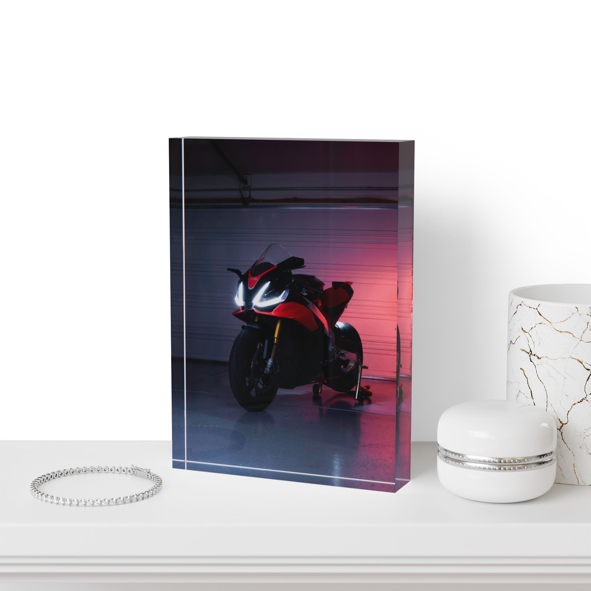 Aprilia RSV4 Motorcycle Acrylic Photo Block #005 - Throttle Designs