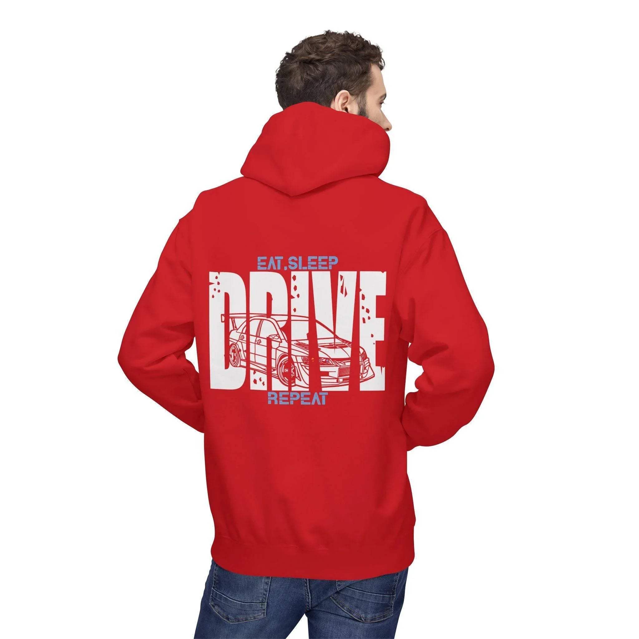 Widebody Mitsubishi Evo 9 DRIVE Fleece Hoodie for Automotive Enthusiasts