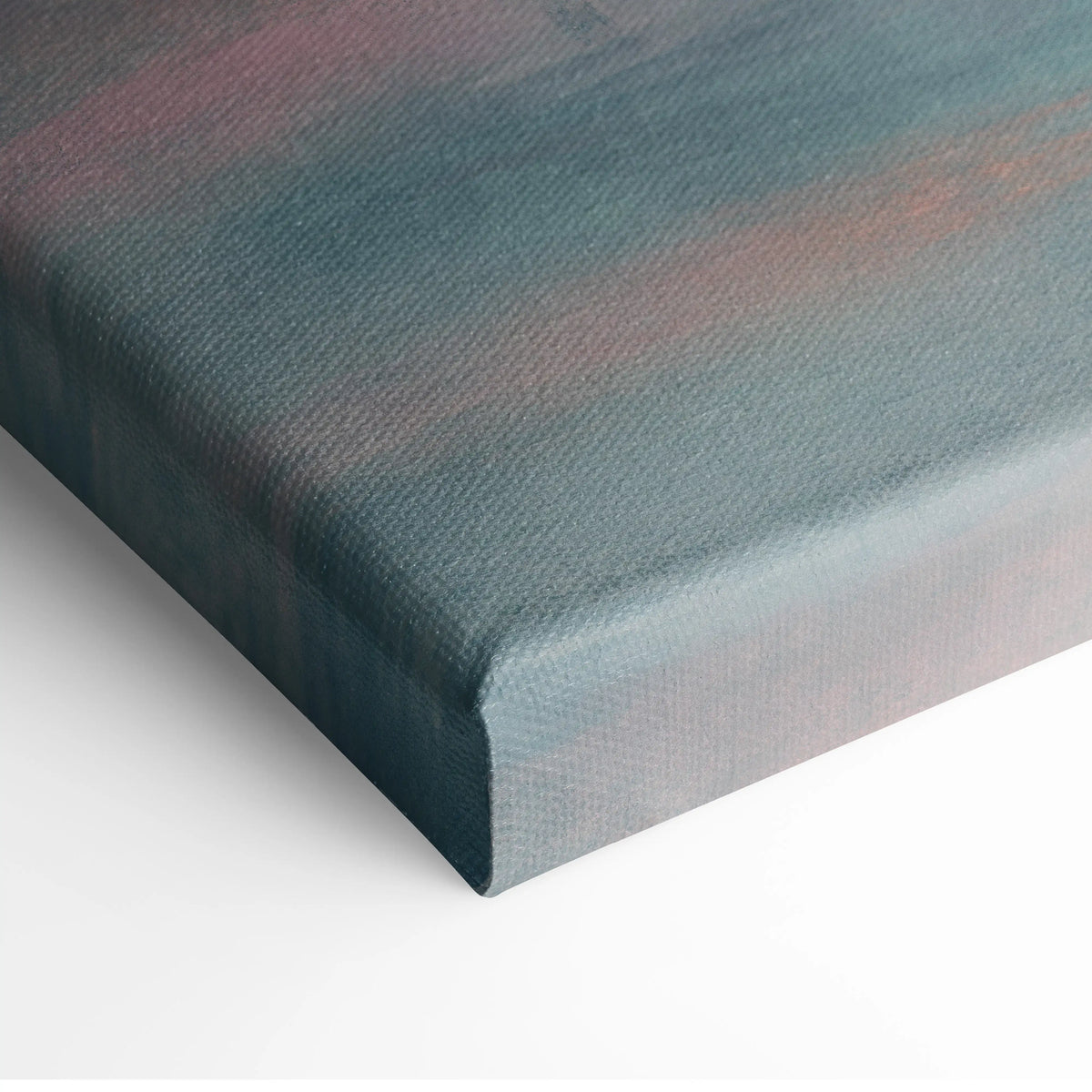 Chevrolet Corvette inspired car wall art on textured canvas with deep teal pink and gray hues for office decor