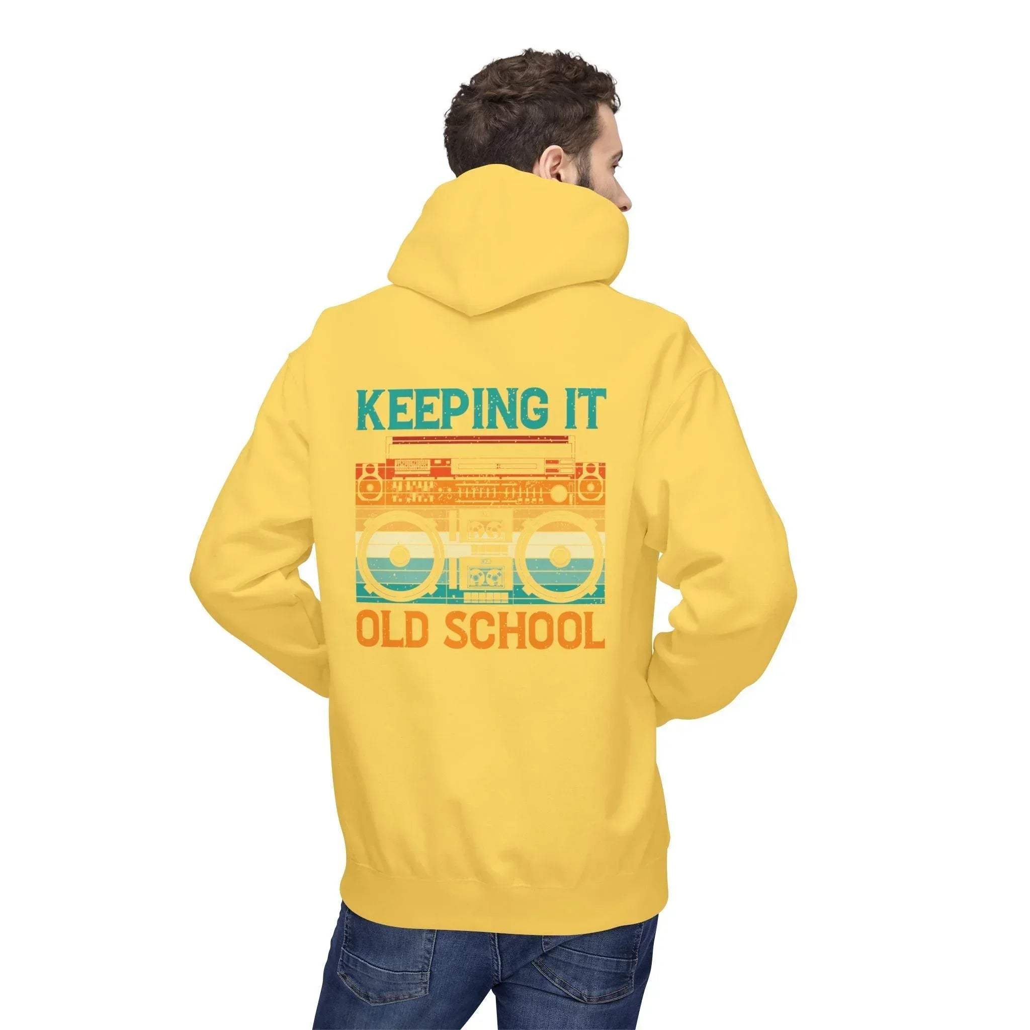 Ultimate Comfort Premium Old School Boombox Fleece Hoodie