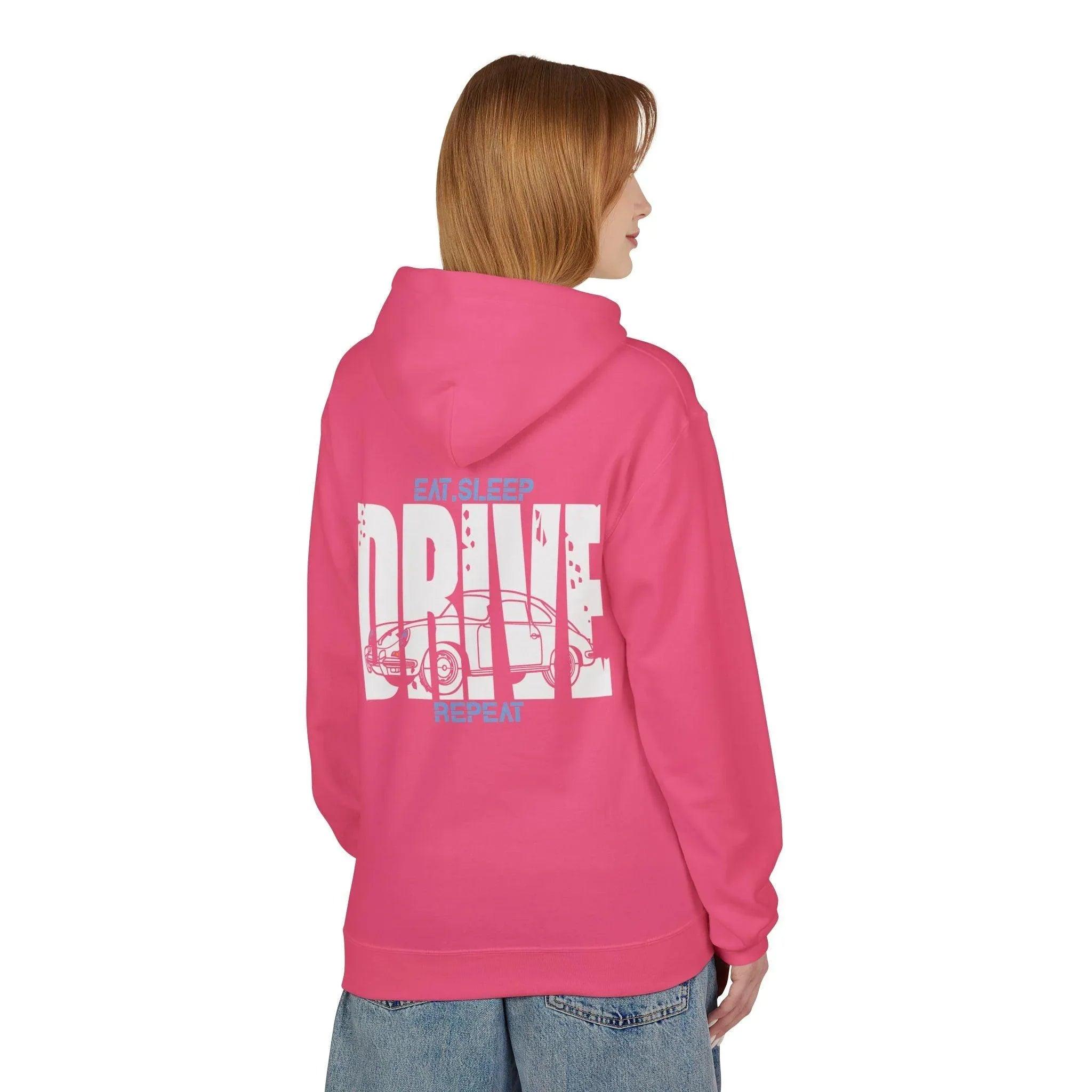 Classic Porsche 356 DRIVE Fleece Hoodie for Car Enthusiasts