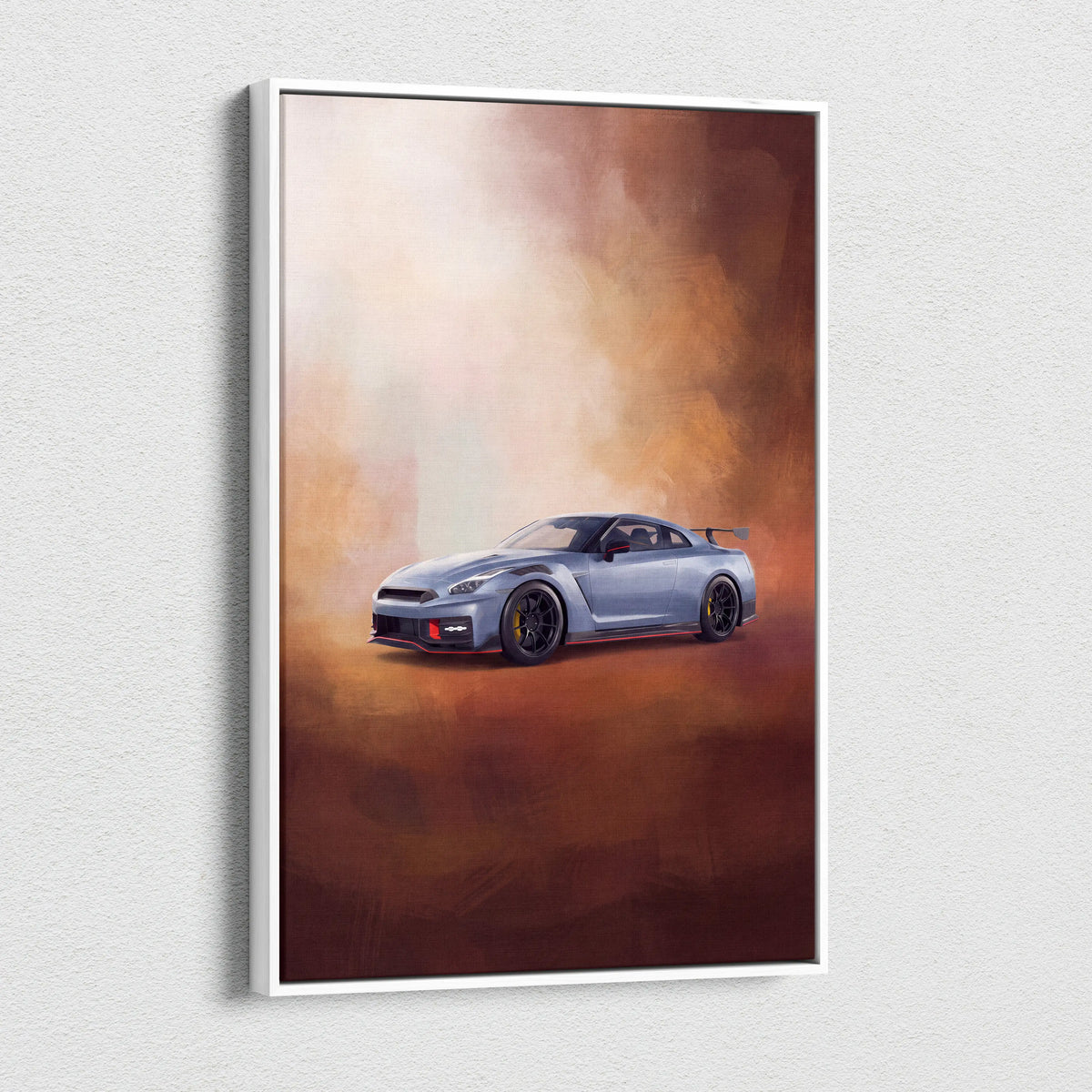 Nissan GT-R Nismo Inspired Automotive Canvas Art, Track Car Wall Decor