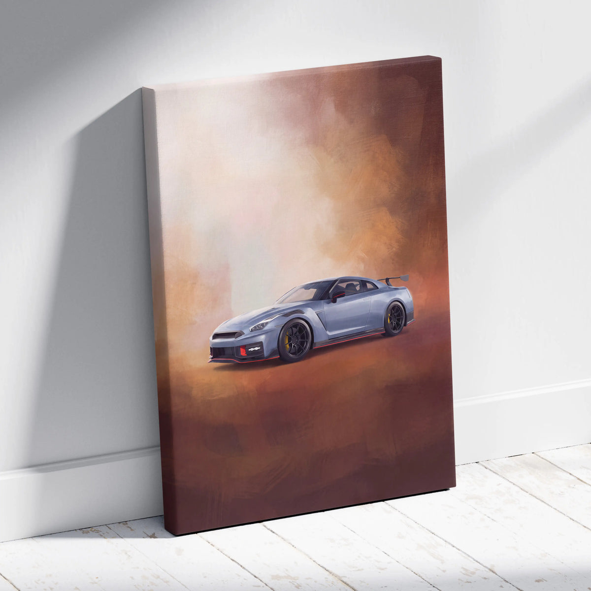 Nissan GT-R Nismo Inspired Automotive Canvas Art, Track Car Wall Decor