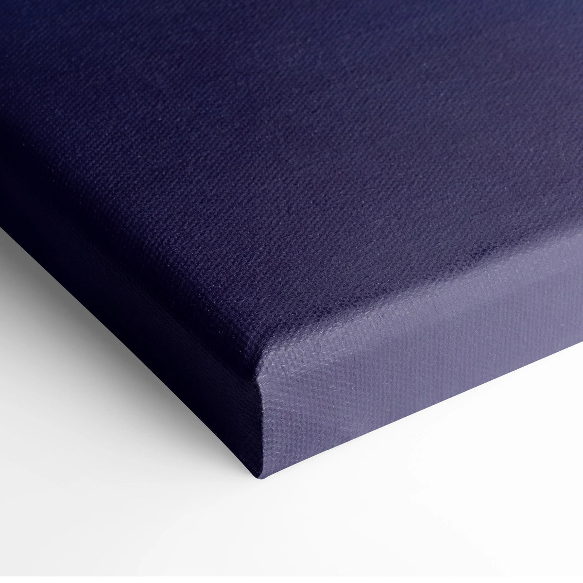 Deep navy canvas print with textured woven surface and raised edges featuring ferrari f8 tributo inspired supercar art