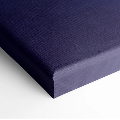 Deep navy canvas print with textured woven surface and raised edges featuring ferrari f8 tributo inspired supercar art