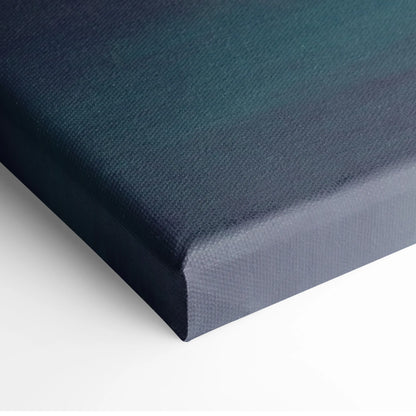 Nissan gt-r r35 inspired canvas art with deep teal gradient textured fabric for luxury garage wall decor