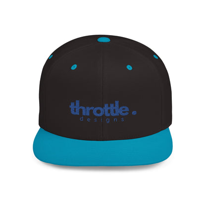 Premium Logo Flat Bill Snapback - Throttle Designs