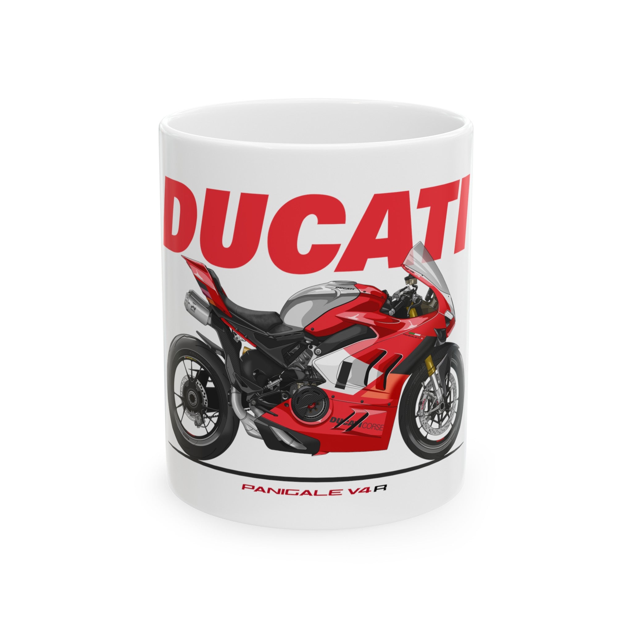 Ducati Panigale V4R V4 V4S Motorcycle Ceramic Mug, 11oz - Throttle Designs