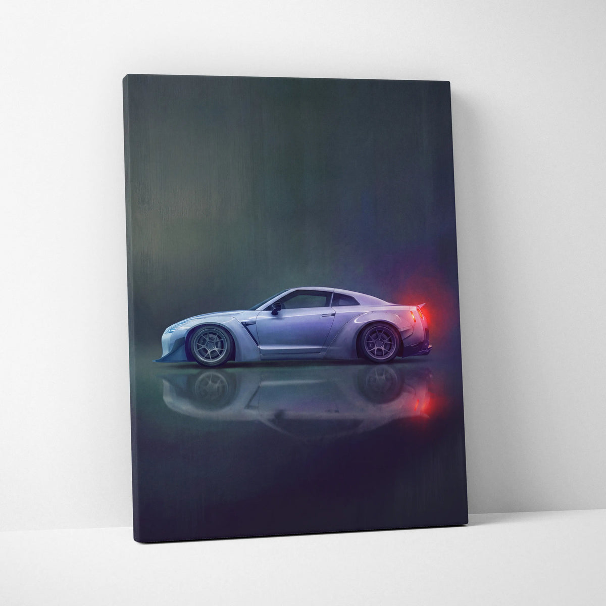 Nissan GT-R R35 Widebody Inspired Automotive Wall Art - Performance Vehicle Canvas Print for Office