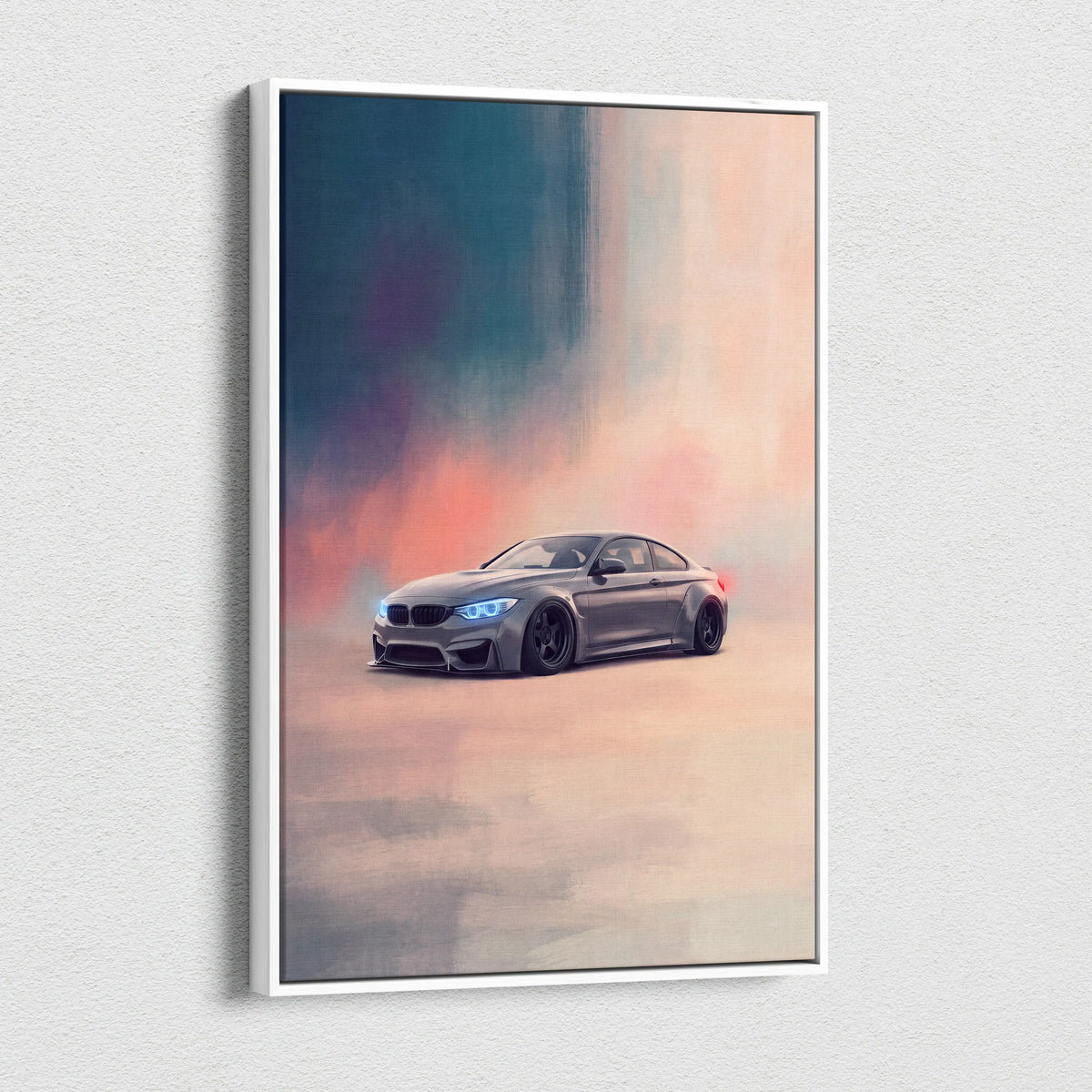 BMW M4 Inspired Canvas Art, Luxury Sports Car Wall Decor