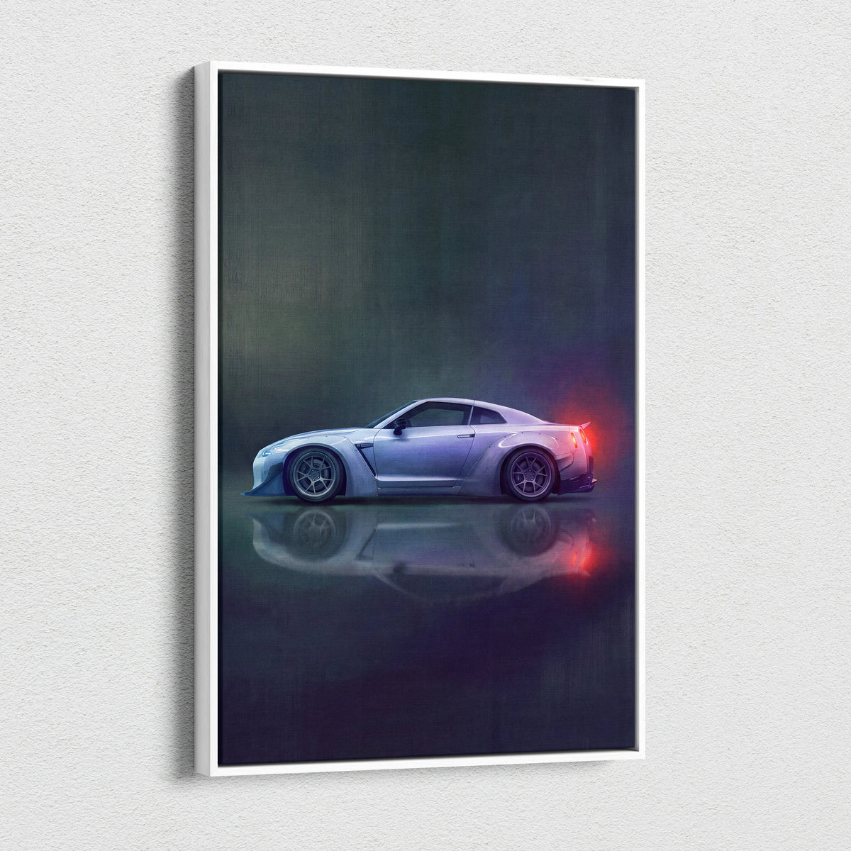 Nissan GT-R R35 Widebody Inspired Automotive Wall Art - Performance Vehicle Canvas Print for Office