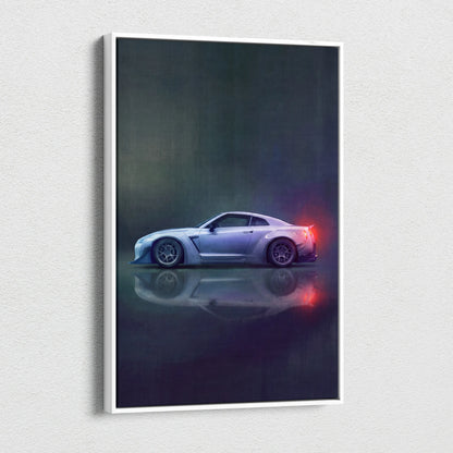 Nissan GT-R R35 Widebody Inspired Automotive Wall Art - Performance Vehicle Canvas Print for Office