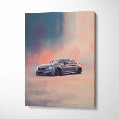 BMW M4 Inspired Canvas Art, Luxury Sports Car Wall Decor