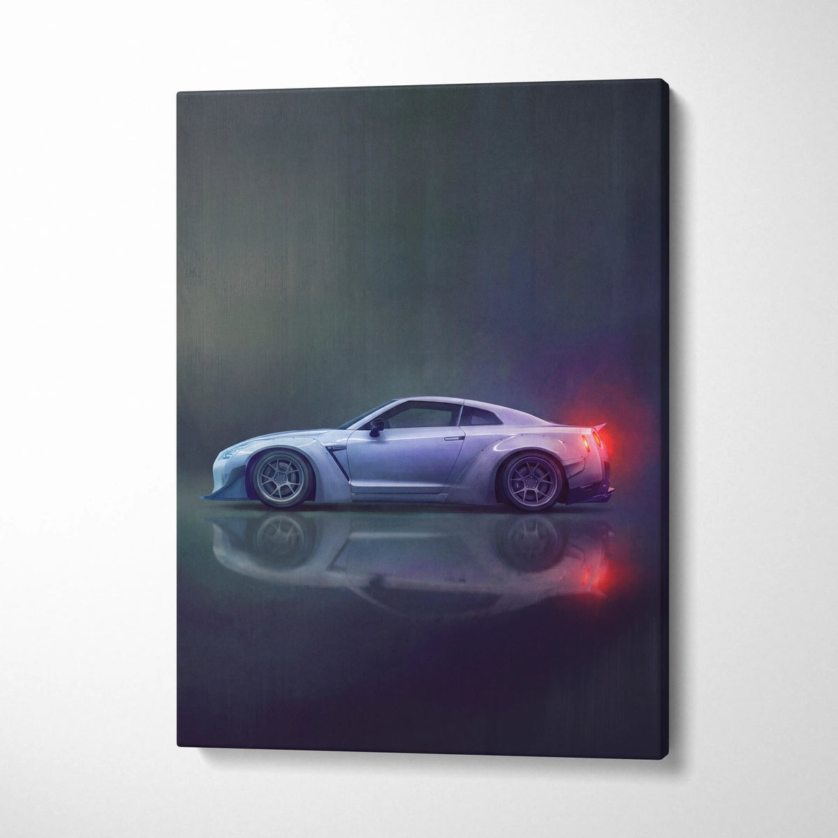 Nissan GT-R R35 Widebody Inspired Automotive Wall Art - Performance Vehicle Canvas Print for Office
