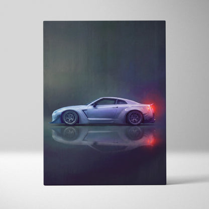 Nissan GT-R R35 Widebody Inspired Automotive Wall Art - Performance Vehicle Canvas Print for Office