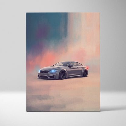 BMW M4 Inspired Canvas Art, Luxury Sports Car Wall Decor