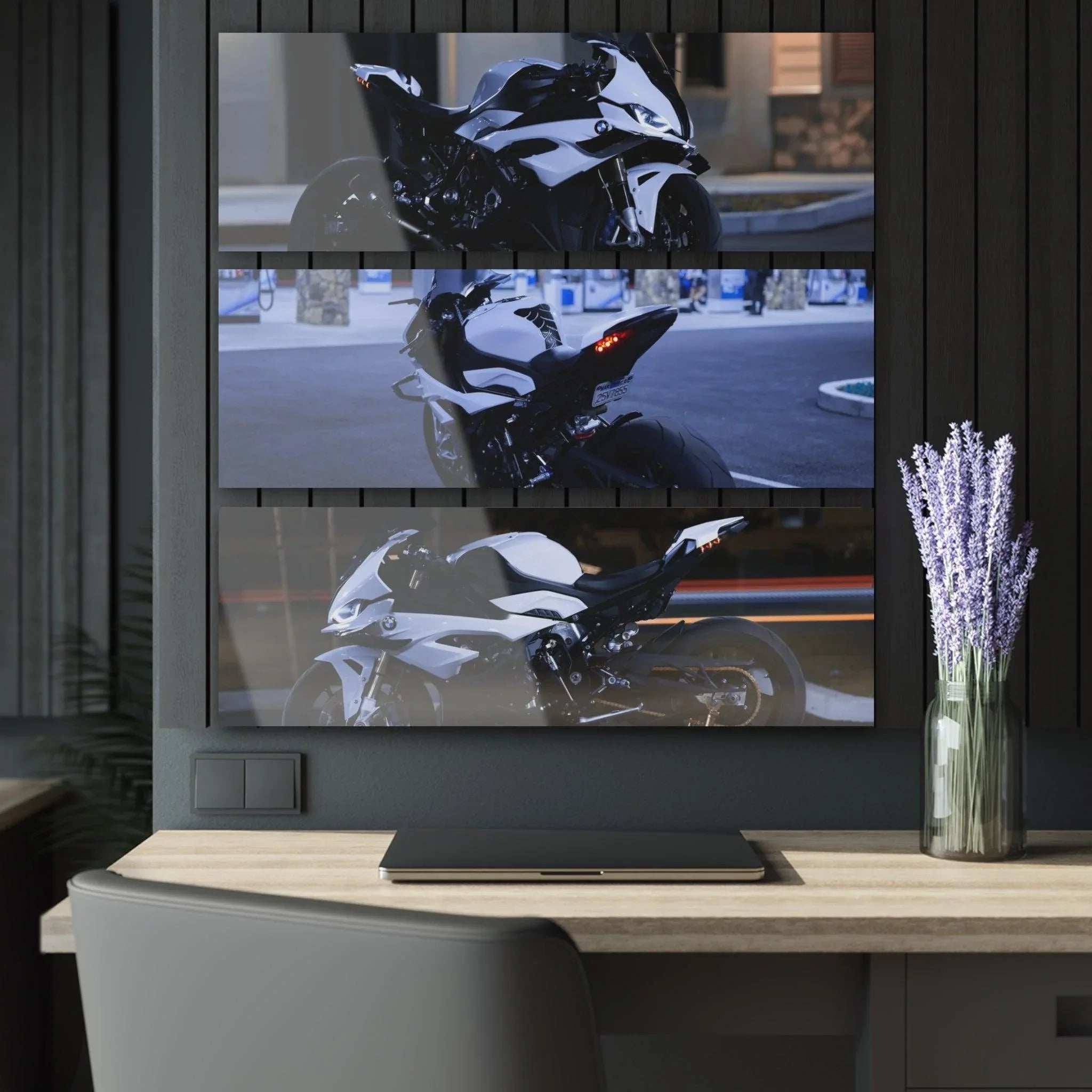 BMW S1000RR 3-Piece Acrylic Wall Art #011 for Enthusiasts