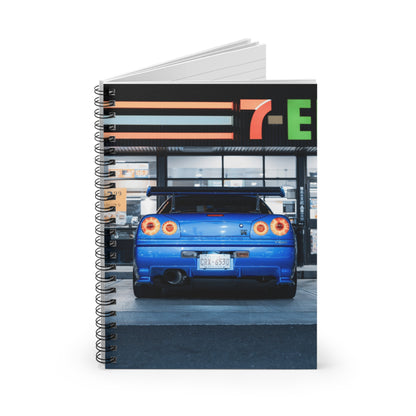 Nissan GTR R34 Automotive Spiral Notebook #007 - Throttle Designs