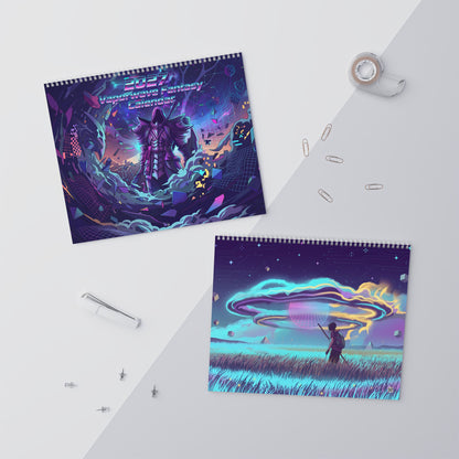 2027 Fantasy Vaporwave Calendar – Surreal Neon Art & Dreamscape Artwork Collection