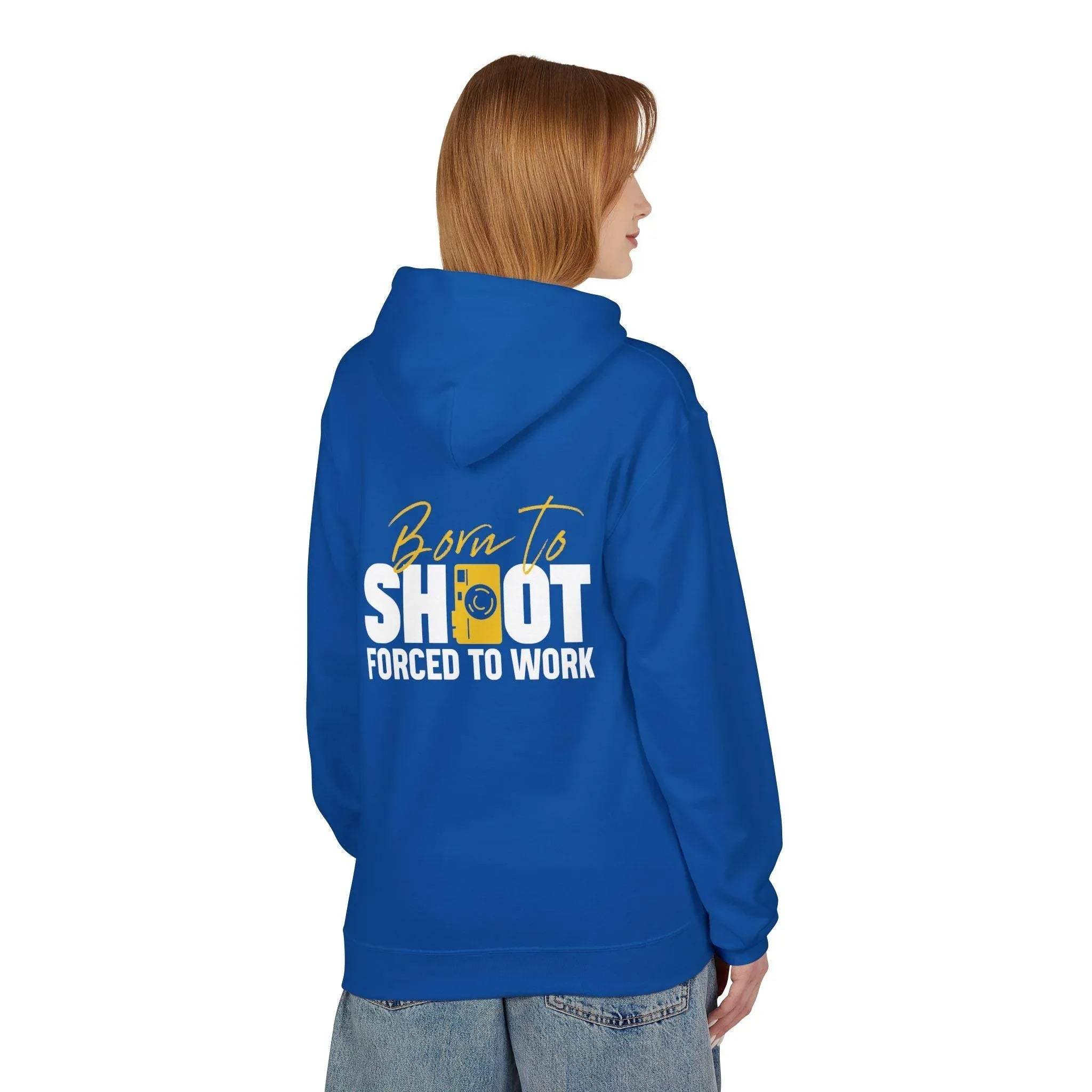 Ultimate Photographer’s Hoodie: 'Born To Shoot, Forced To Work' - Cozy Fleece for Creative Souls