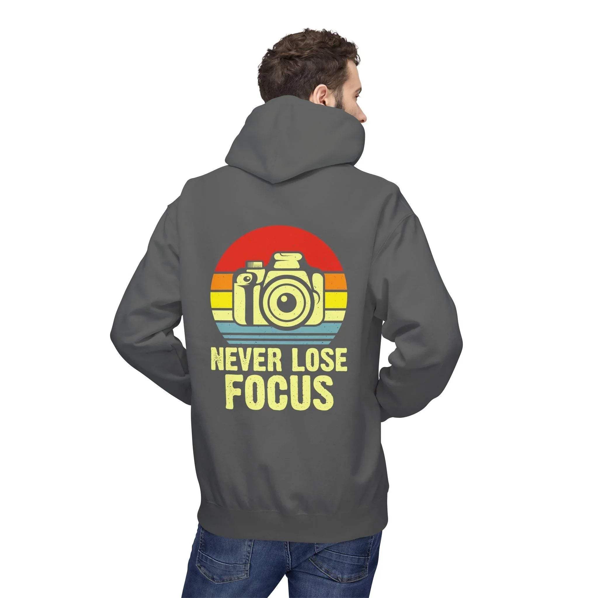 Ultimate Comfort Hoodie for Photographers: "Stay Focused" Fleece Design