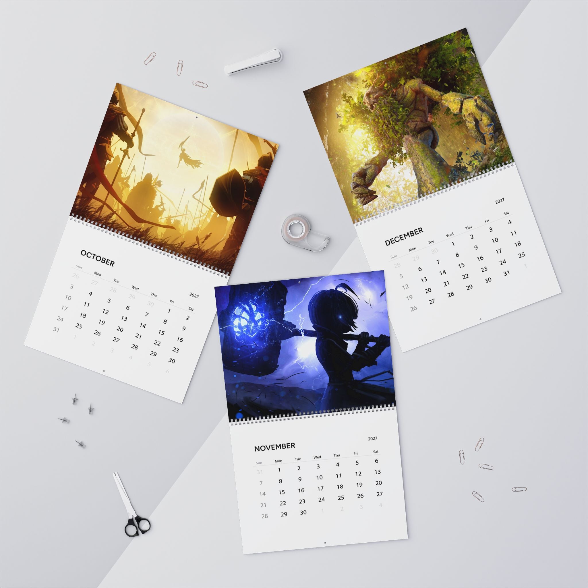 2027 Fantasy Illustration Wall Calendar – Epic Characters, Mystical Scenes & Fantasy Worlds