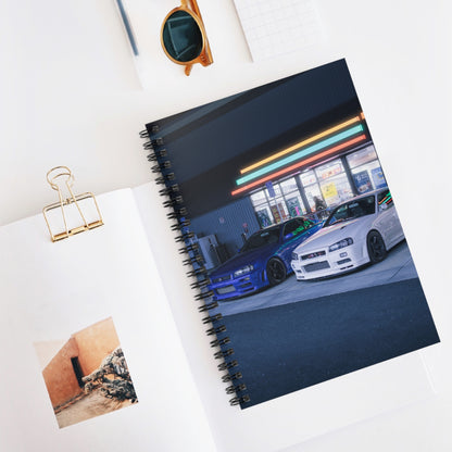 Nissan GTR R34 Automotive Spiral Notebook #004 - Throttle Designs