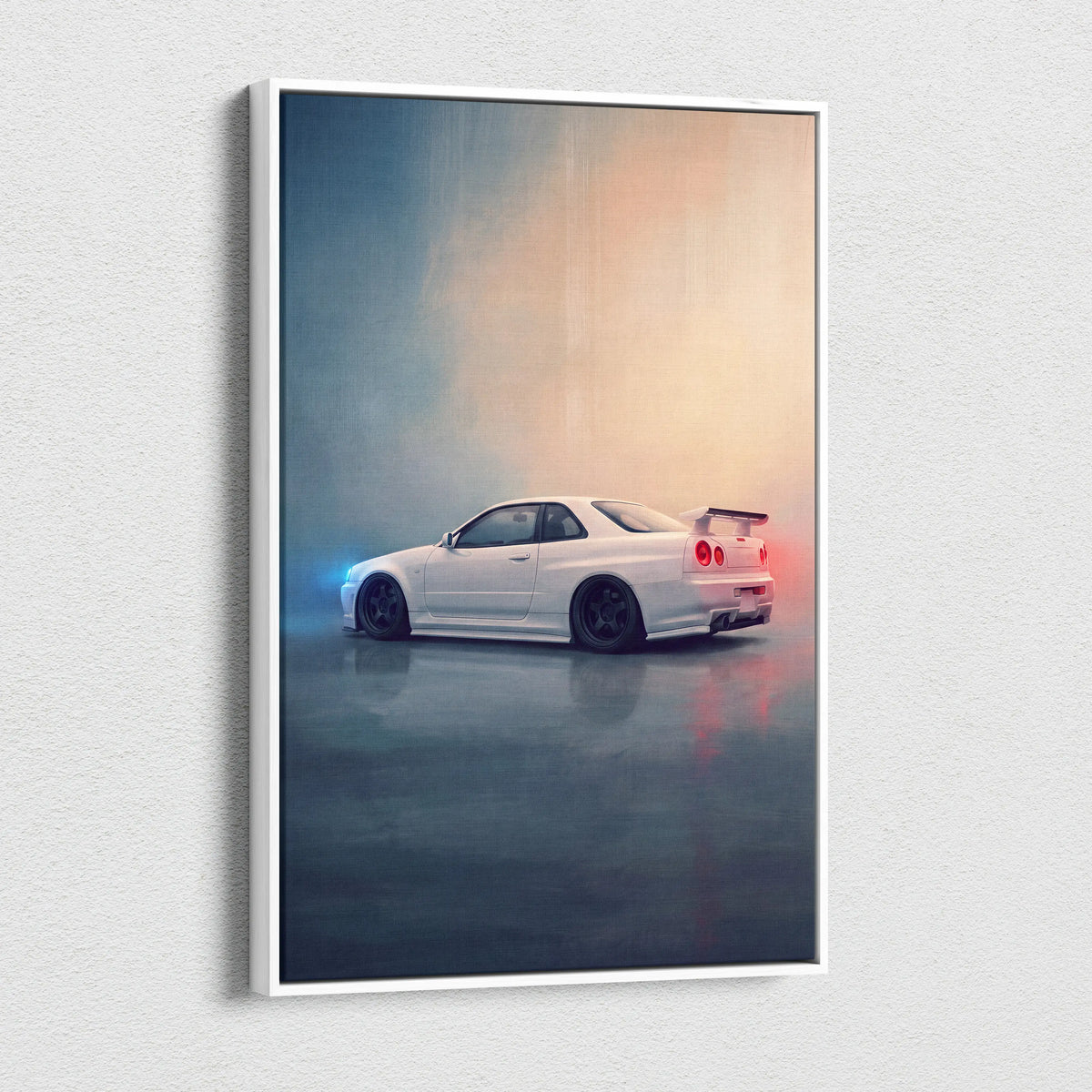 Nissan Skyline GT-R R34 Inspired Canvas Art - Premium Japanese Performance Vehicle Wall Decor