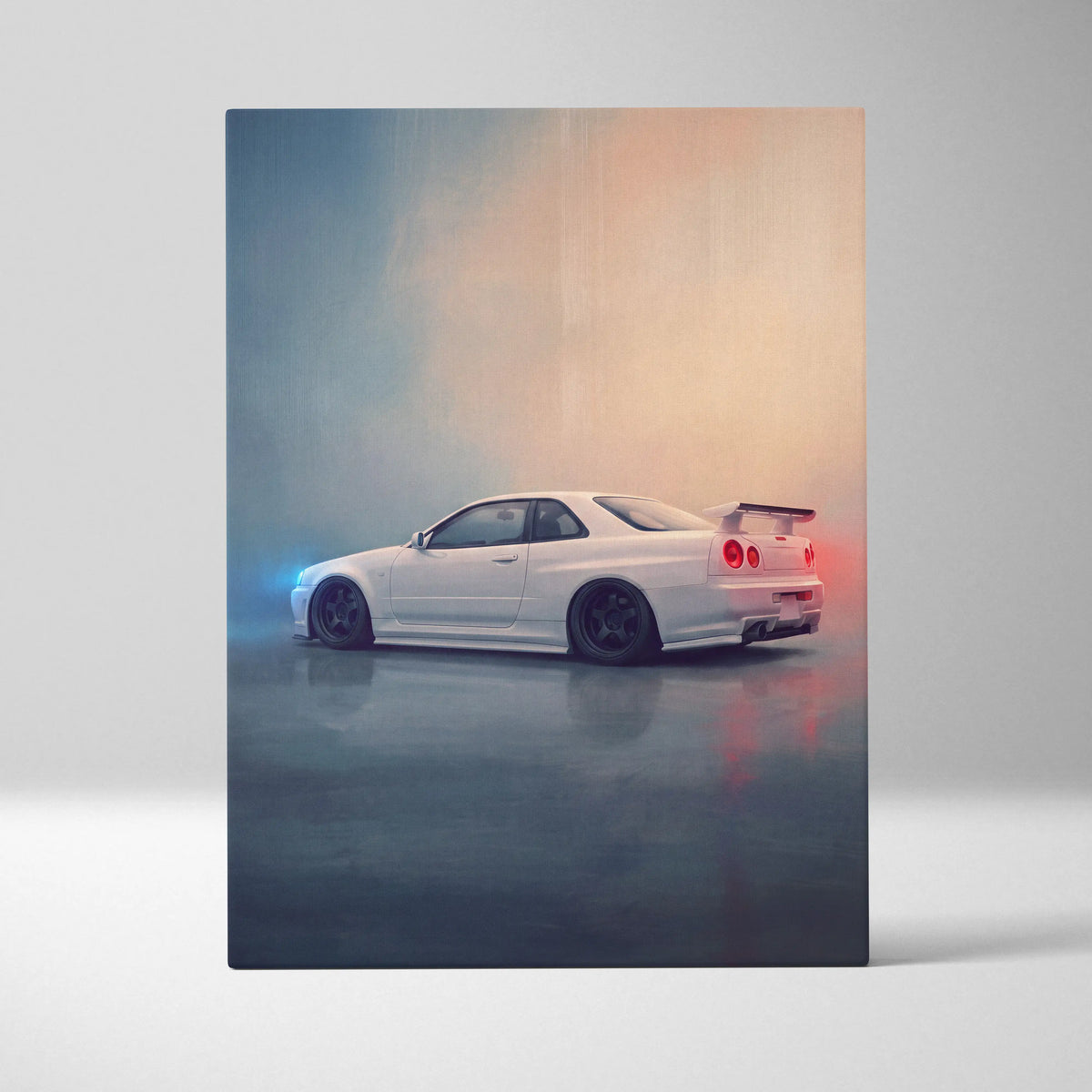 Nissan Skyline GT-R R34 Inspired Canvas Art - Premium Japanese Performance Vehicle Wall Decor
