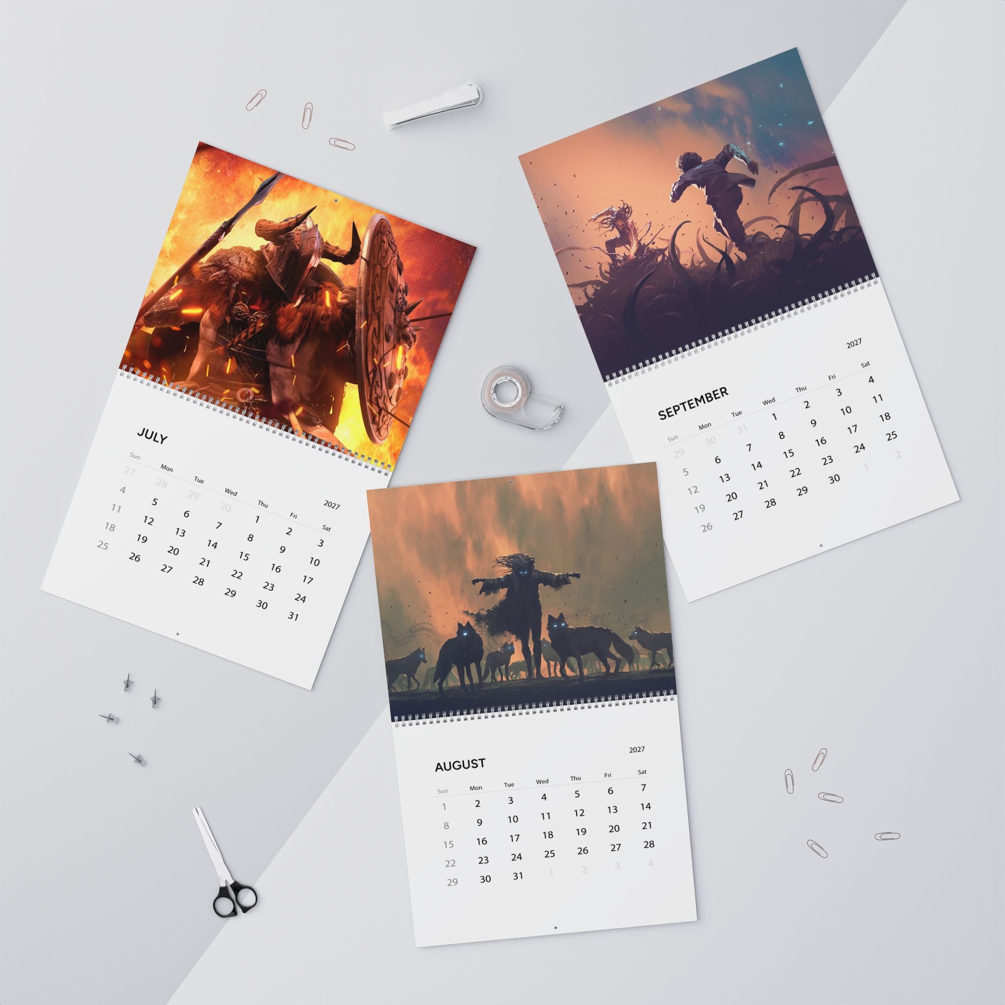 2027 Fantasy Character Artwork Wall Calendar – Enchanted Realms, Dreamscapes & Mystical Art
