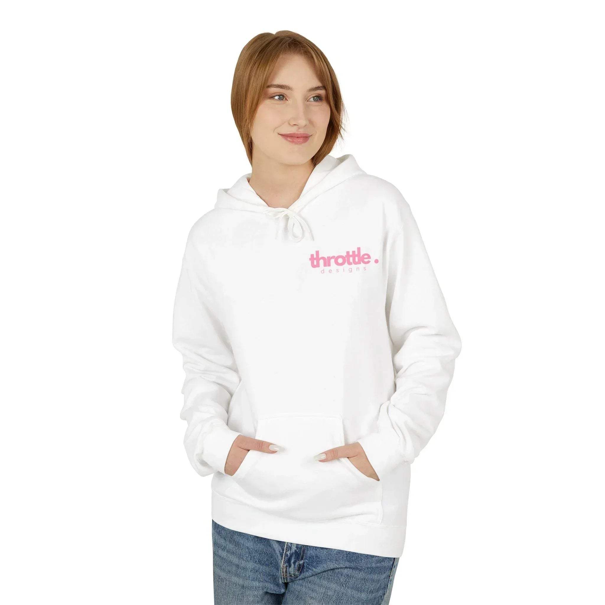 Cozy Chic Skull & Pink Floral Fleece Hoodie