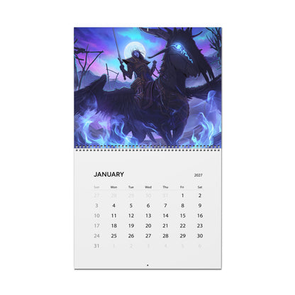 2027 Vaporwave Fantasy Art Calendar – Retro Futuristic Dreamscape Artwork Collection