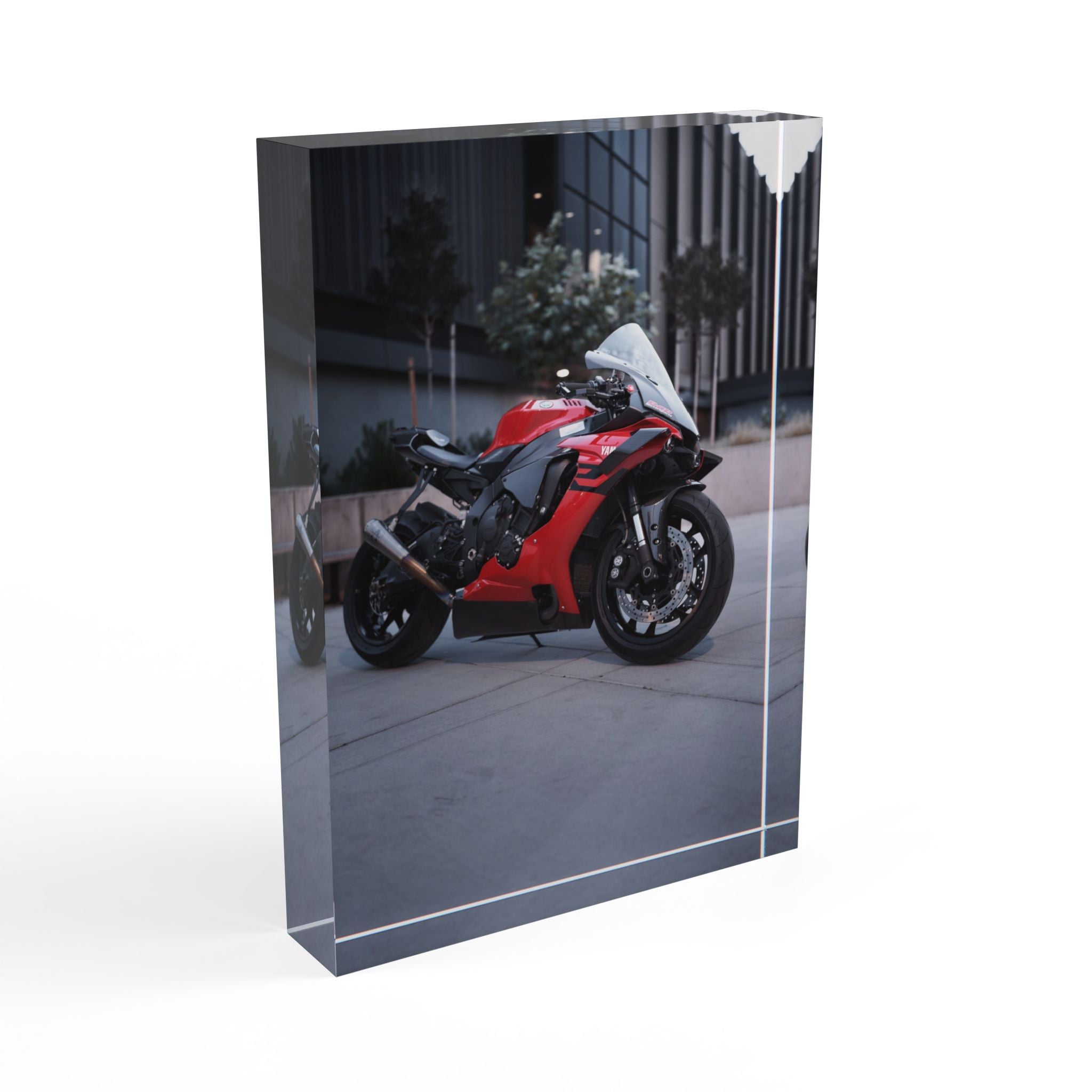 Yamaha R1 Motorcycle Acrylic Photo Block #002 - Throttle Designs