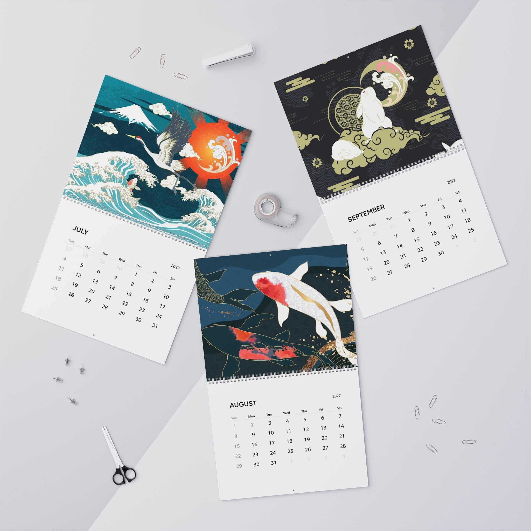 2027 Japan Inspired Wall Calendar – Japanese Aesthetic Artwork & Colorful Cultural Designs