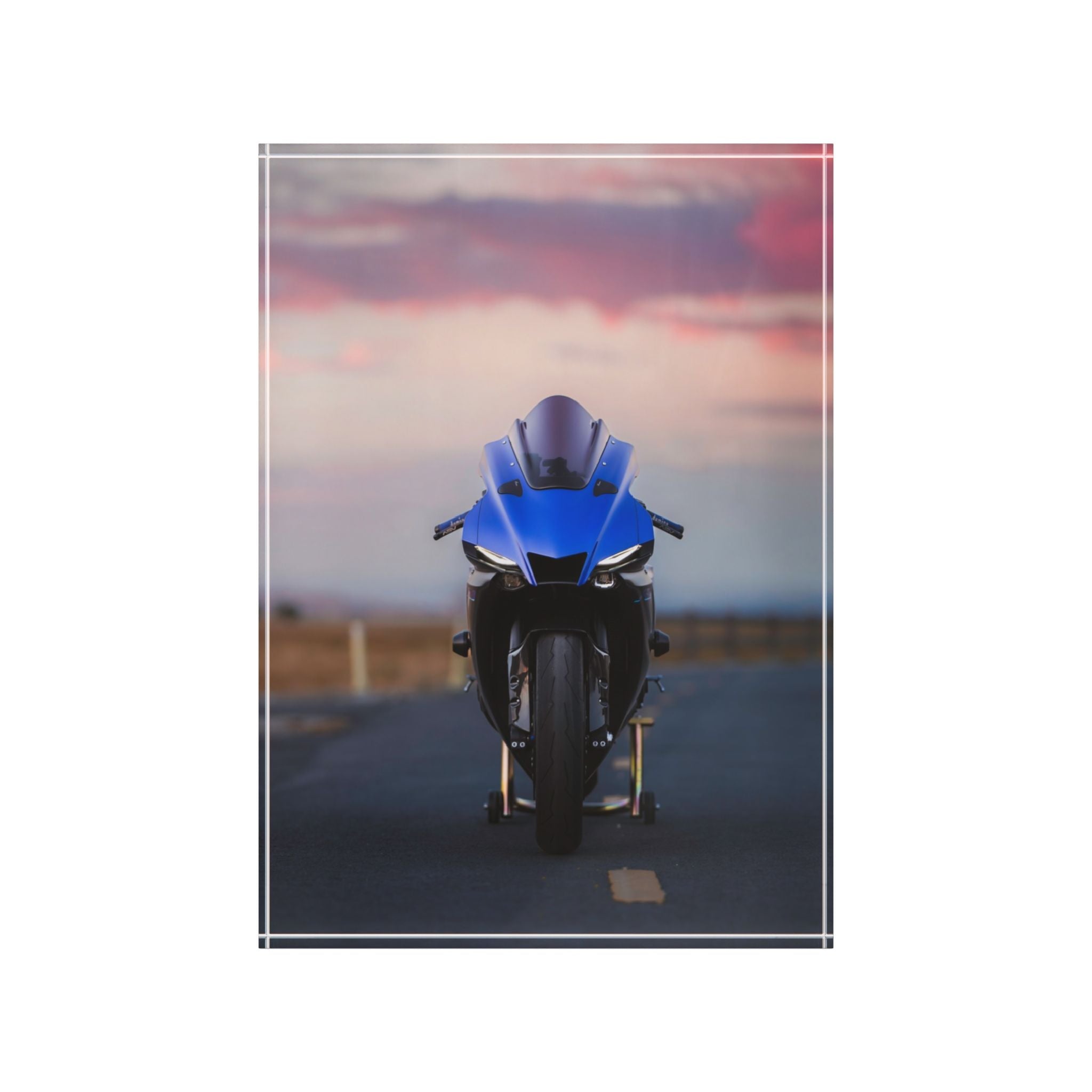 Yamaha R1 Motorcycle Acrylic Photo Block #006 - Throttle Designs