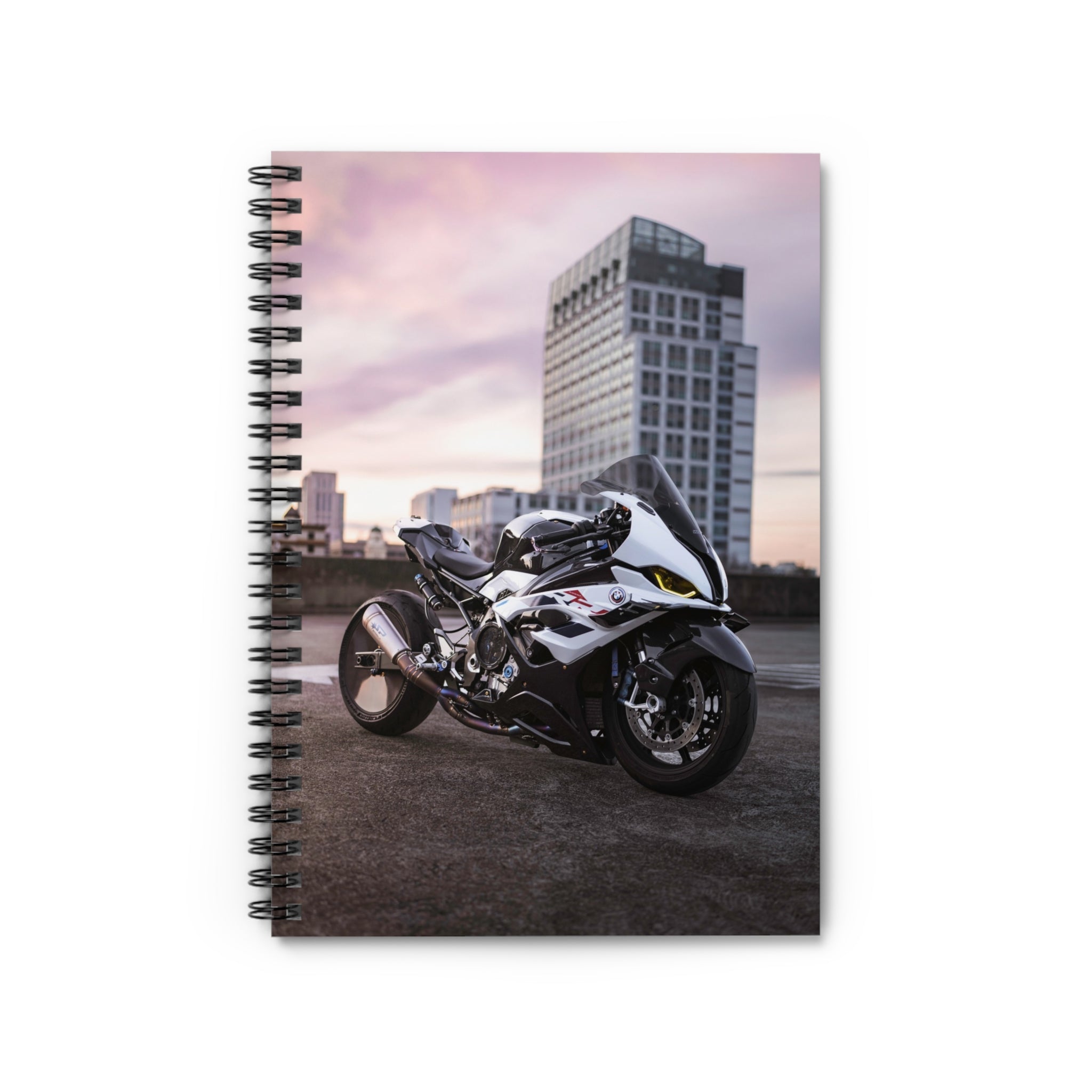 BMW S1000RR Drag Spec Motorcycle Spiral Notebook #011 - Throttle Designs