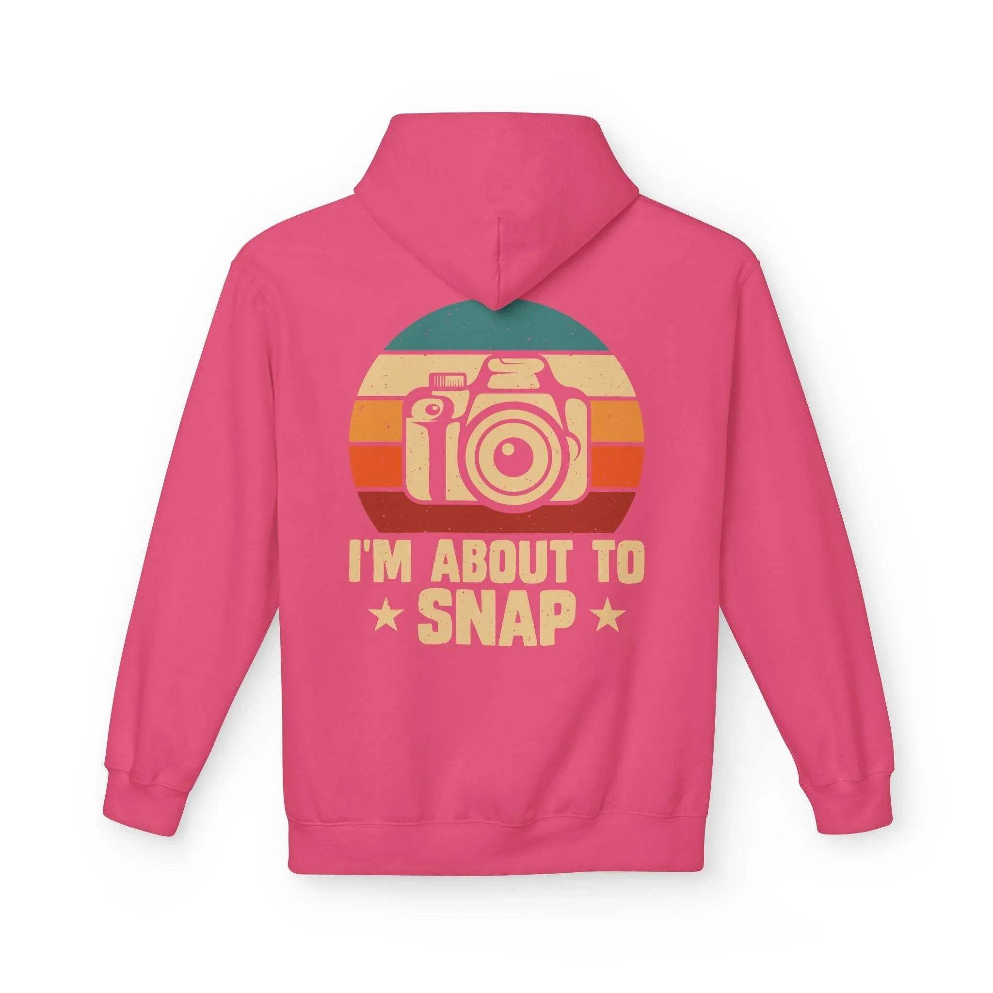 Retro Photographer's "I'm About to Snap" Fleece Hoodie - Stylish Comfort for Creatives