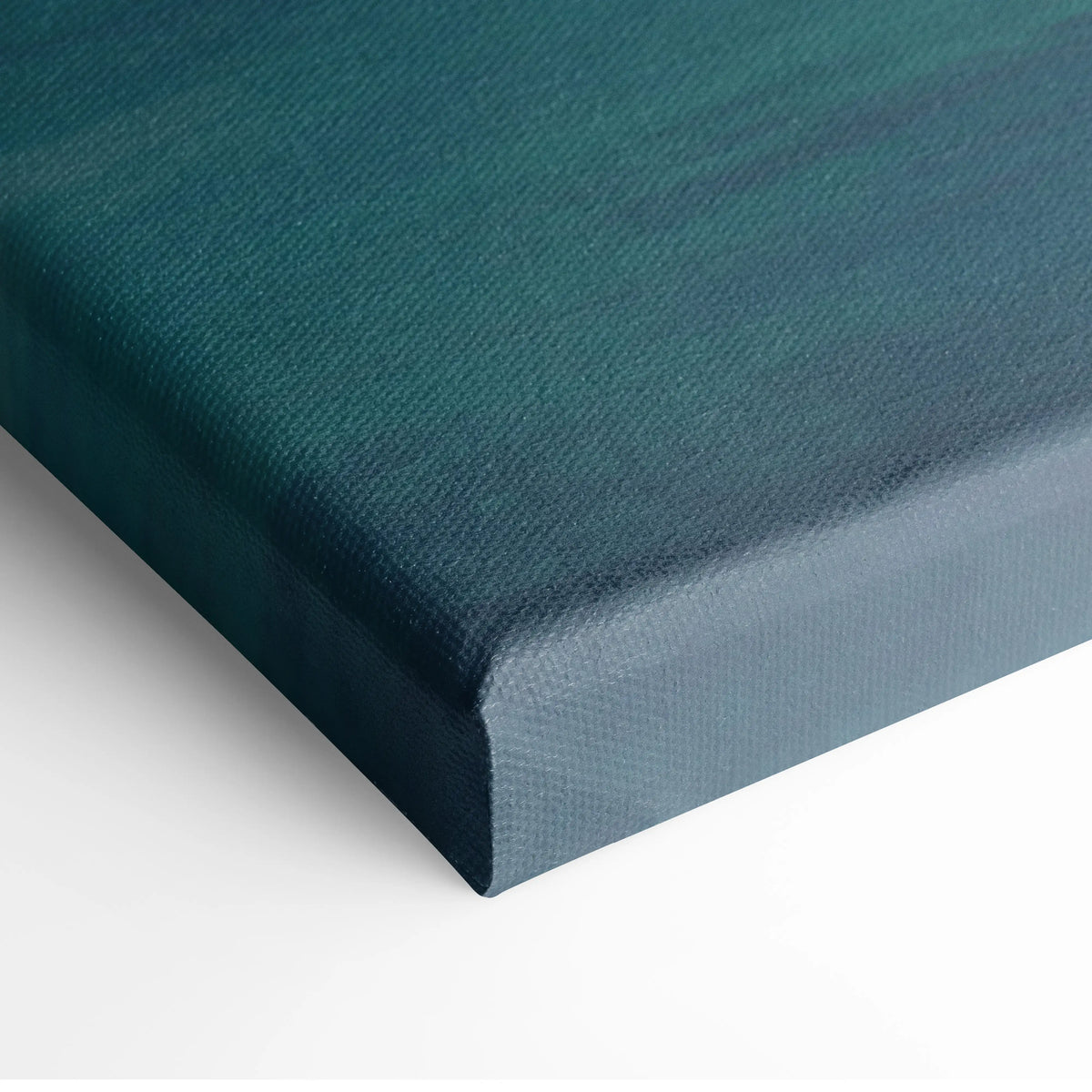 Dodge Challenger inspired automotive canvas art with teal gradient textured surface and wrapped edges for bedroom wall decor
