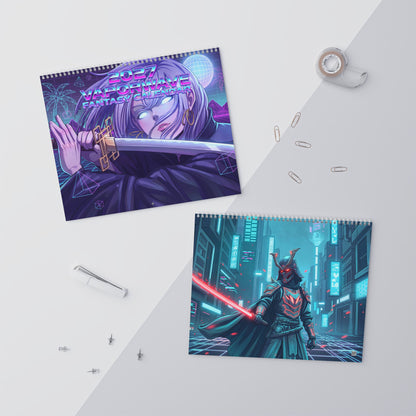 2027 Fantasy Vaporwave Art Wall Calendar – Surreal Retro Neon Artwork & Dreamscapes