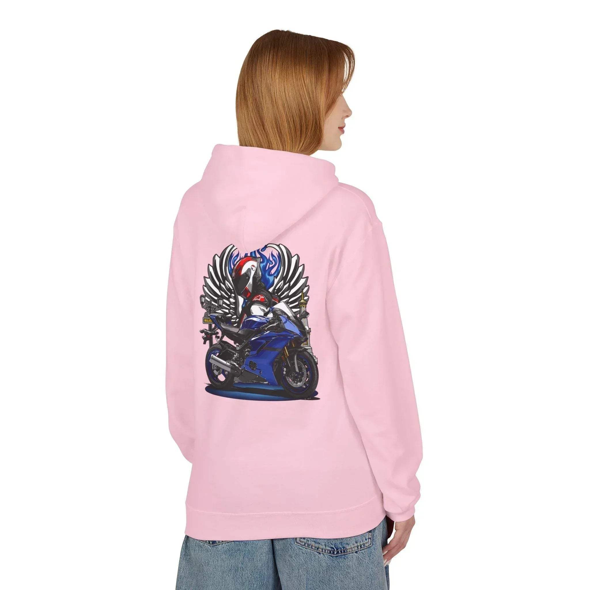 Yamaha R6 Winged Biker Fleece Hoodie - Ultimate Comfort for Motorcycle Lovers