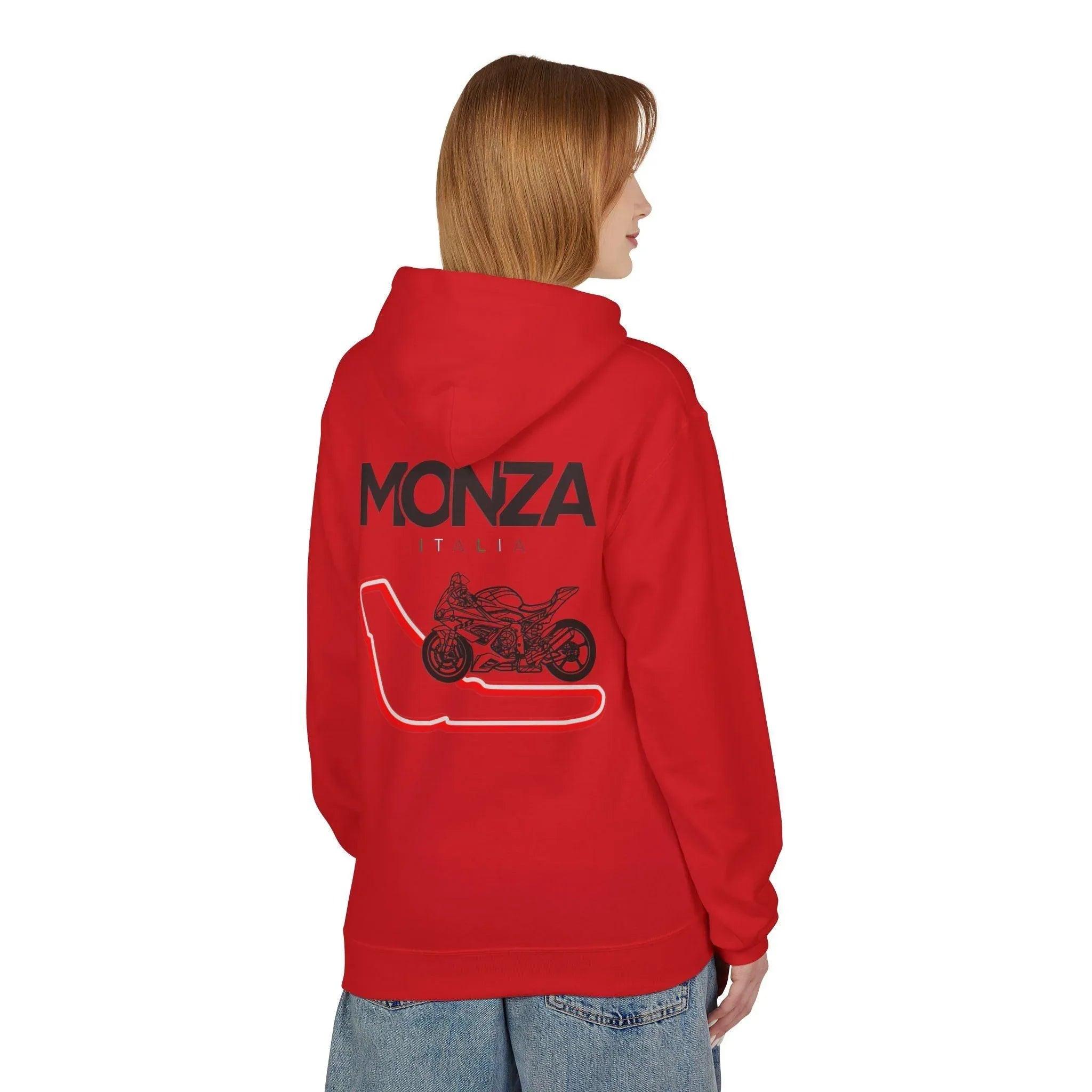 BMW Inspired S1000RR Monza Italia Fleece Hoodie Red Edition for Riders