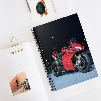 Ducati V4S Motorcycle Spiral Notebook #001 - Throttle Designs