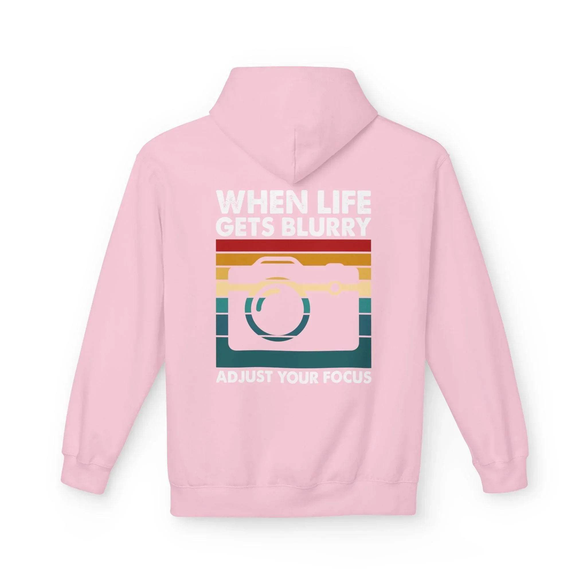 Inspirational 'Adjust Your Focus' Cozy Fleece Hoodie for Ultimate Comfort