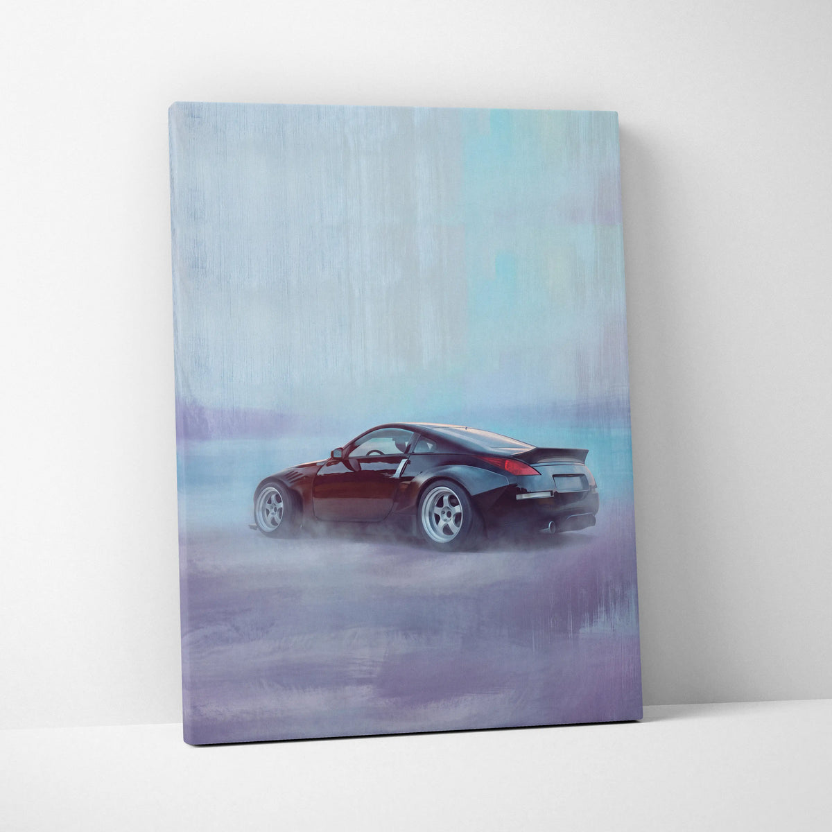 Nissan 350Z Inspired Automotive Wall Art - Widebody JDM Performance Car Canvas Print for Garage